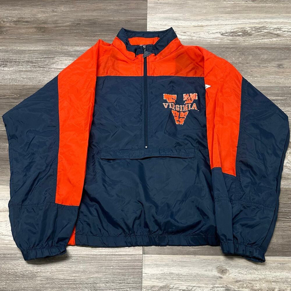 Vintage 90s Apex One Varsity University‎ of Virginia Mens XL Windbreaker Jacket